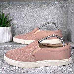 A New Day Pink Quilted Slip On Sneakers Shoes Size 9.5